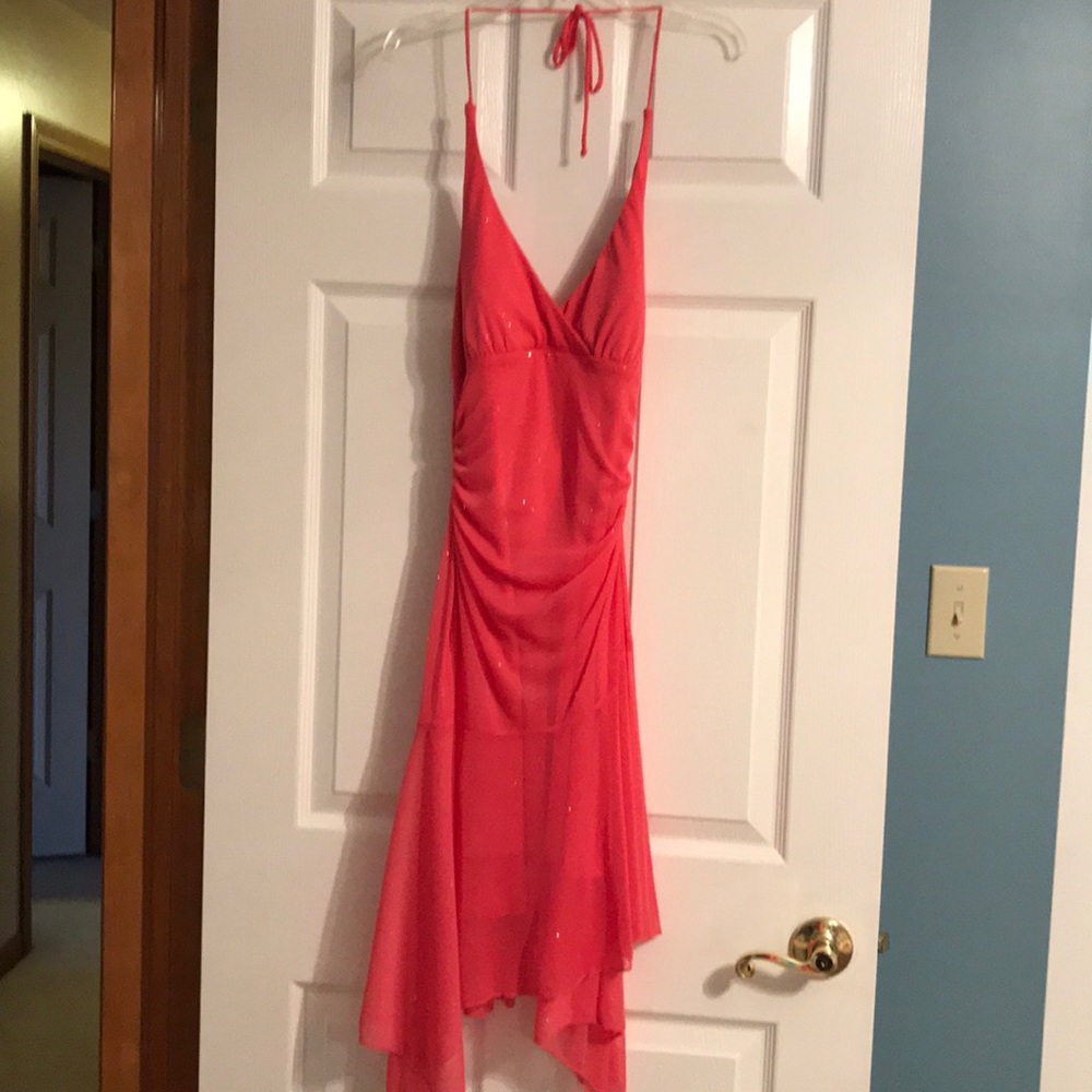 Coral colored dress